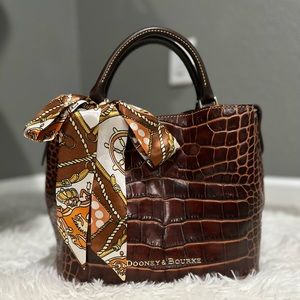 Dooney & Bourke croc embossed small Brenna